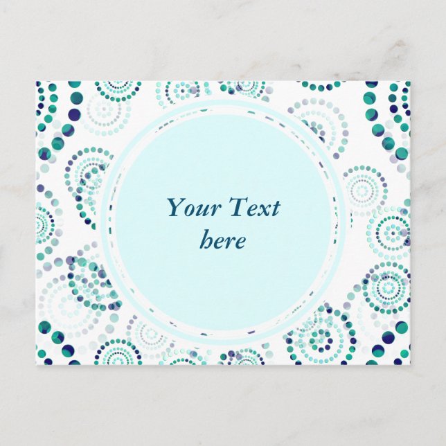 Postal Dots Circle Power Flowers II + tu backgr. y idea (Anverso)
