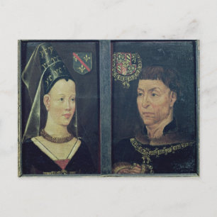 Postal Double portrait of Charles le Temeraire Duke