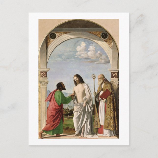 Postal Doubting Thomas con St. Magnus, c.1504-05 (Anverso)