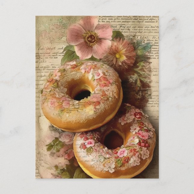 Postal Doughnut floral (Anverso)