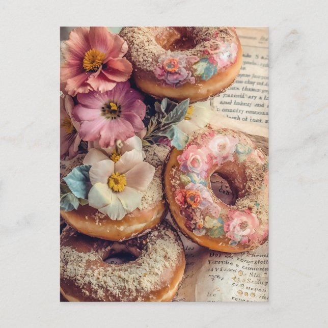 Postal Doughnut floral (Anverso)