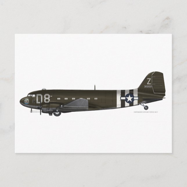 Postal Douglas Dakota C-47 Argonia (Anverso)