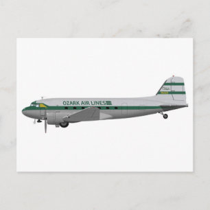 Postal Douglas DC-3 Ozark Airlines