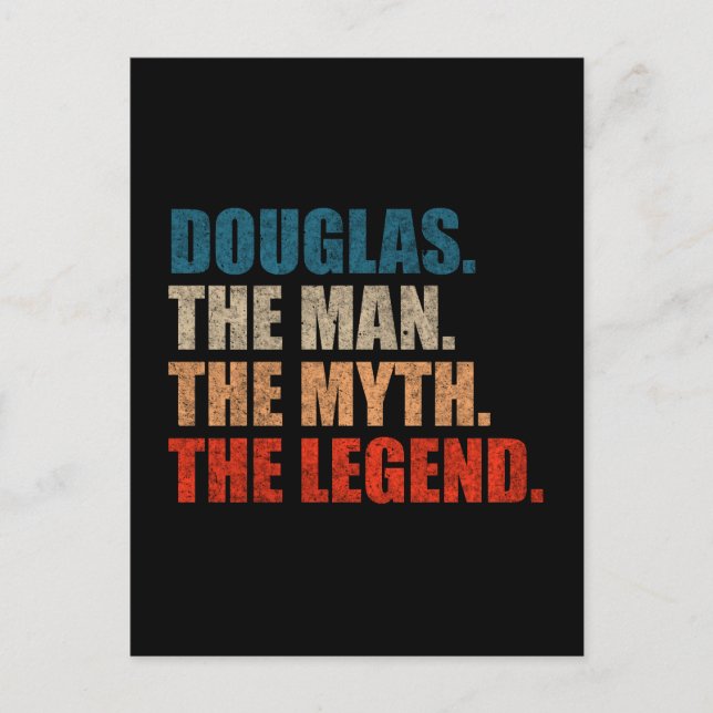 Postal Douglas El Hombre El Mito La Leyenda (Anverso)