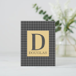 Postal Douglas Tartan Monogram D
