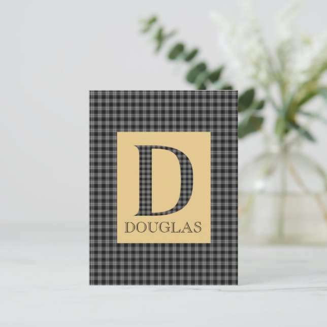 Postal Douglas Tartan Monogram D (Anverso de pie)
