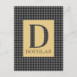 Postal Douglas Tartan Monogram D
