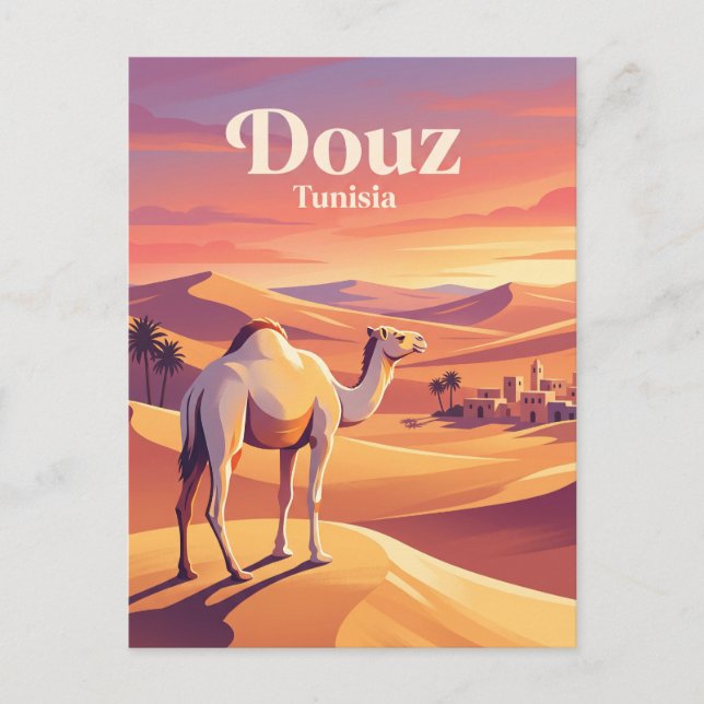 Postal Douz, Túnez (Anverso)