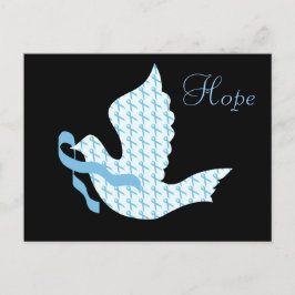Postal Dove of Hope Light Blue Ribbon - Cáncer de próstat
