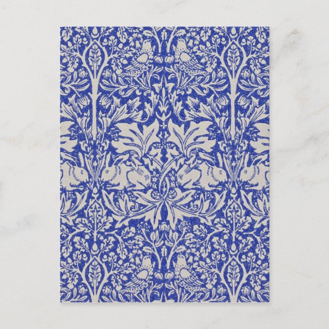 Postal Dove y Conejo, William Morris (Anverso)