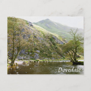 Postal Dovedale Derbyshire, foto de recuerdo del distrito