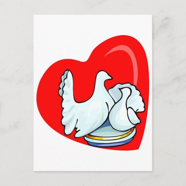 Postal Doves de amor (Anverso)