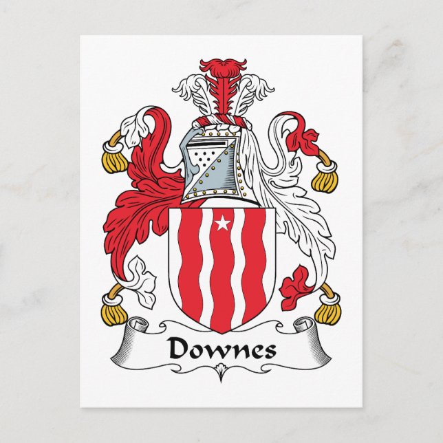 Postal Downes Family Crest (Anverso)