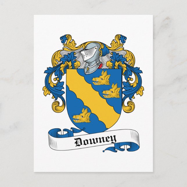 Postal Downey Family Crest (Anverso)