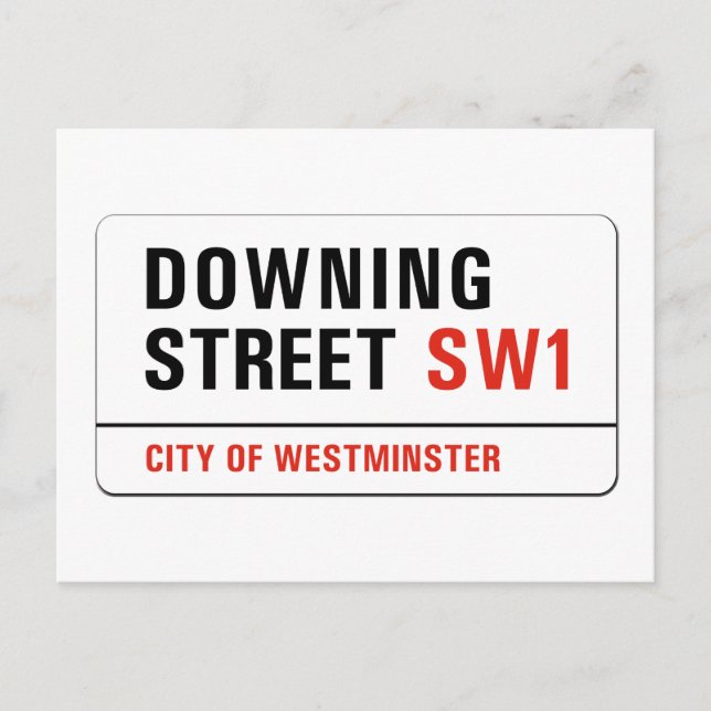 Postal Downing Street, Rótulo de la calle Londres (Anverso)