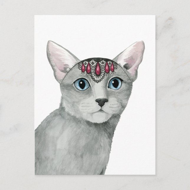 Postal Downton Cat | Bejeweld (Anverso)
