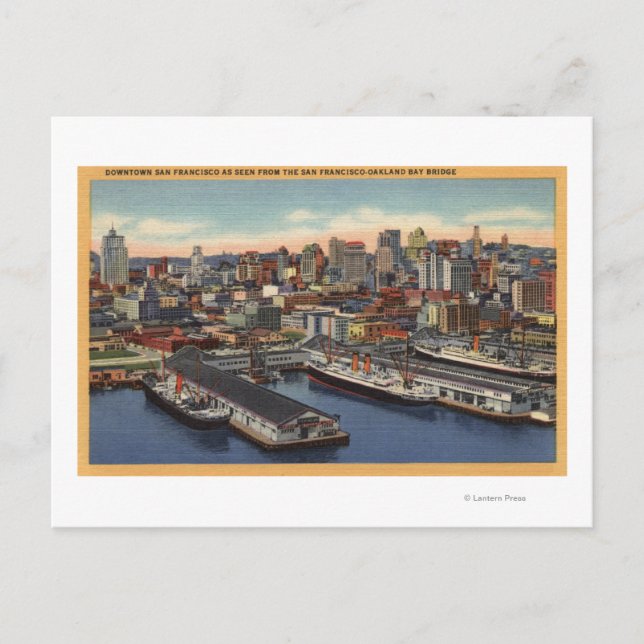Postal Downtown View from Bay Bridge (Anverso)