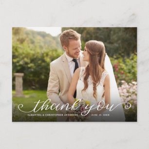 Postal Doy Las Gracias Al Boda De Dos Fotografías