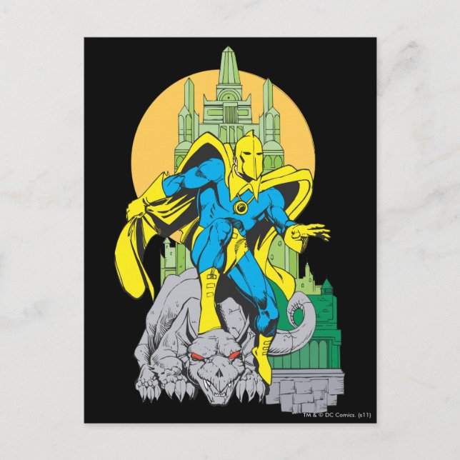 Postal Dr. Fate y Torre Invisible (Anverso)