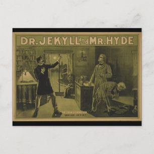 Postal Dr. Jekyll y Sr. Hyde Poster teatral 1880