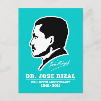Postal Dr. Jose Rizal en los recuerdos de 150 años