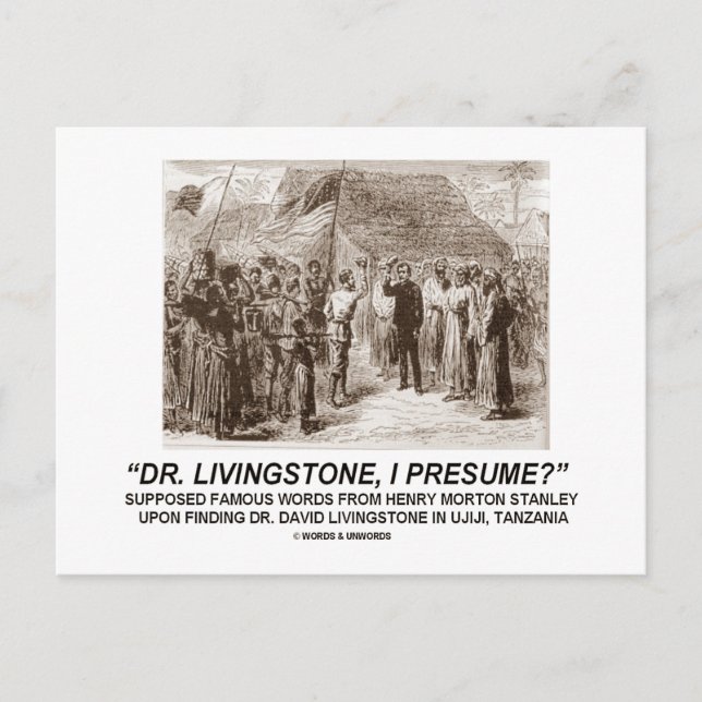 Postal "Dr. Livingstone, presumo" (Anverso)