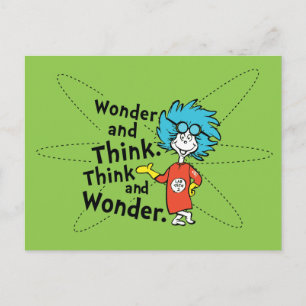 Postal Dr. Seuss   Asombrar y Pensar. Pensar y Asombrar.