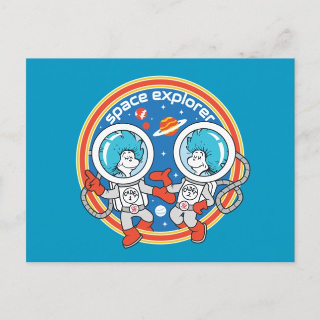 Postal Dr. Seuss | Cadet One Cadet Two Space Explorer (Anverso)