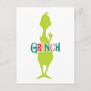 Postal Dr. Seuss   El Grinch - Silueta Verde