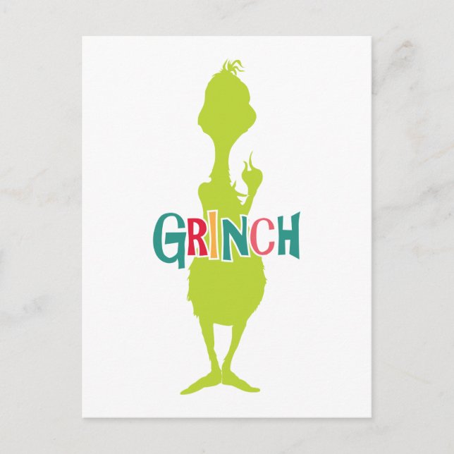 Postal Dr. Seuss | El Grinch - Silueta Verde (Anverso)