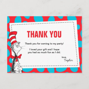 Postal Dr. Seuss   Gato en el sombrero Cumpleaños Agradec