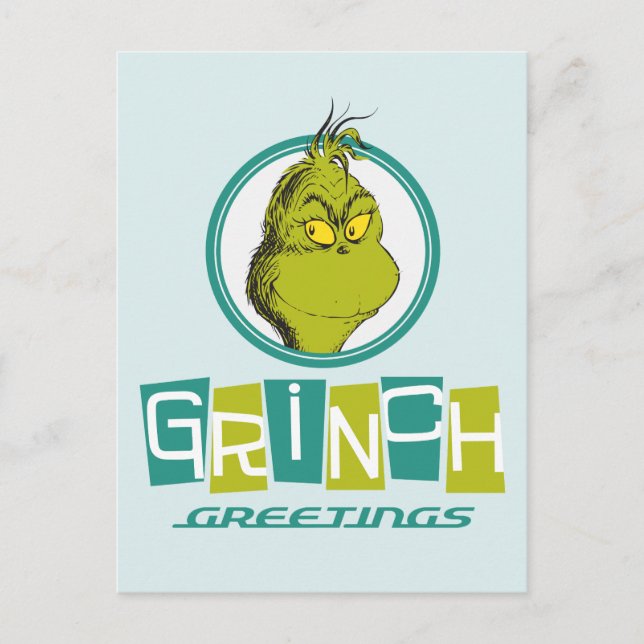 Postal Dr. Seuss | Grinch Greetings (Anverso)