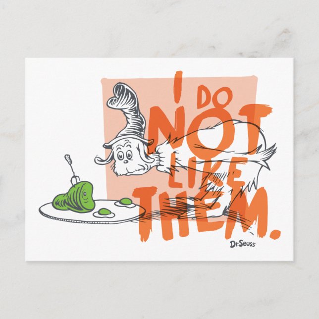 Postal Dr. Seuss Guy-Am-I "No Me Gustan" (Anverso)