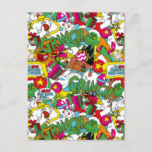 Postal Dr. Seuss   Patrón Colorido del Grinch