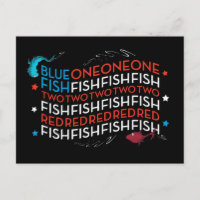 Dr. Seuss | Pescado azul rojo Pescado de bandera e