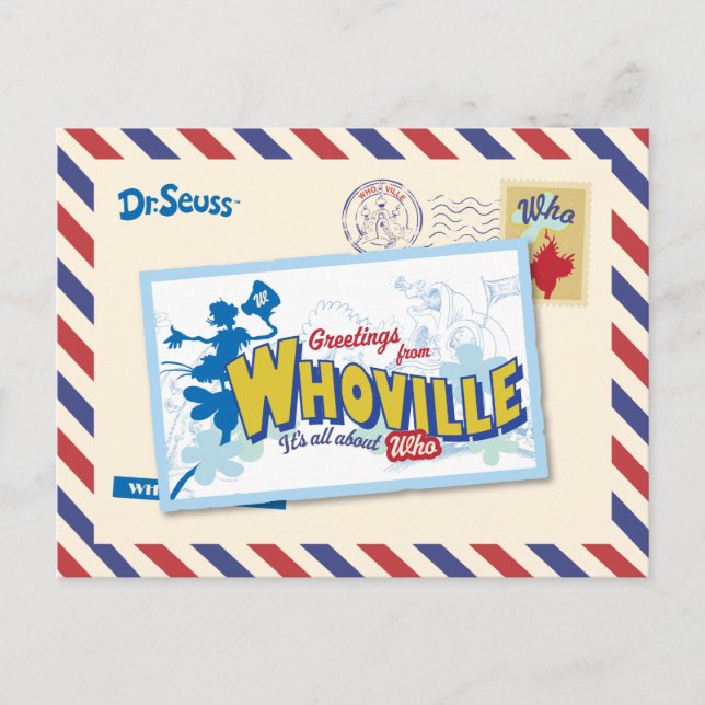 Postal Dr. Seuss | Saludos desde Who-ville (Anverso)