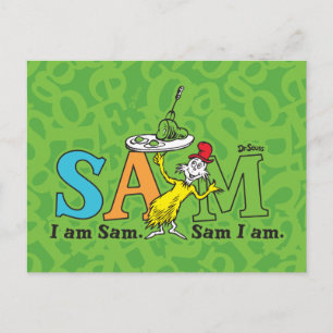 Postal Dr. Seuss Soy Sam. Sam soy yo.