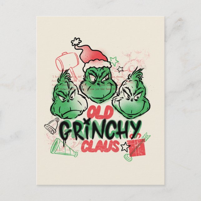 Postal Dr. Seuss | Viejo Grinch Claus (Anverso)