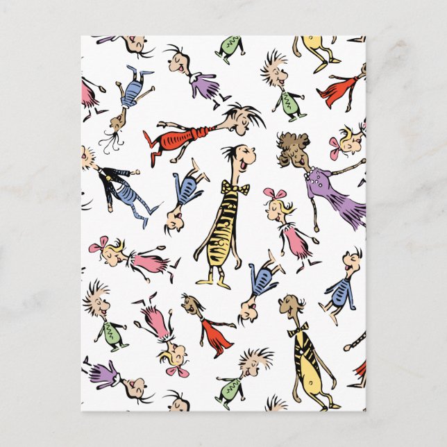 Postal Dr. Seuss Whoville Characters Festive Pattern (Anverso)