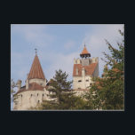 Postal Drácula de Vlad, conocido como Drácula, castillo e<br><div class="desc">Castillo de Bran,  Transylvannia; alguna vez la casa del Rey Vlad Dracul,  también conocido como Vlad el impaler. ¿Su nombre y ubicación fueron el punto de partida de la historia de Drácula escrita por Bram Stoker?</div>