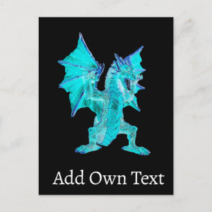 Postal Dragón Acuático de Fantasía Personalizable