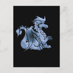 Postal Dragón alado azul