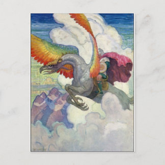 Postal Dragón arcoiris