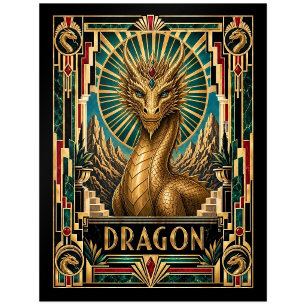 Postal Dragón, Art Deco Mitológico