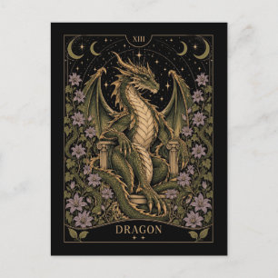 Postal Dragón, Arte del Tarot Estrellado