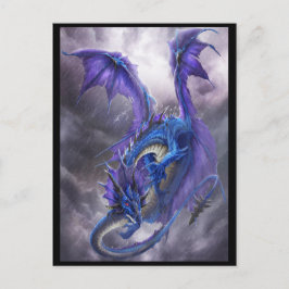 Postal Dragón azul de la tormenta