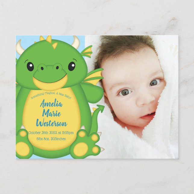 Postal Dragon Baby Shower (Anverso)