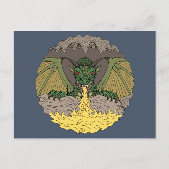Postal Dragón cavernoso 2016 (Anverso)
