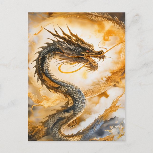 Postal Dragón chino (Anverso)