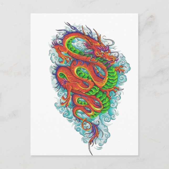 Postal Dragón chino 2 (Anverso)